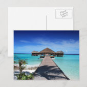 Bardwalk, Dock to Cabanas, Beach, Ocean, Maldives Briefkaart (Voorkant / Achterkant)
