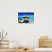 Bardwalk, Dock to Cabanas, Beach, Ocean, Maldives Poster (Keuken)