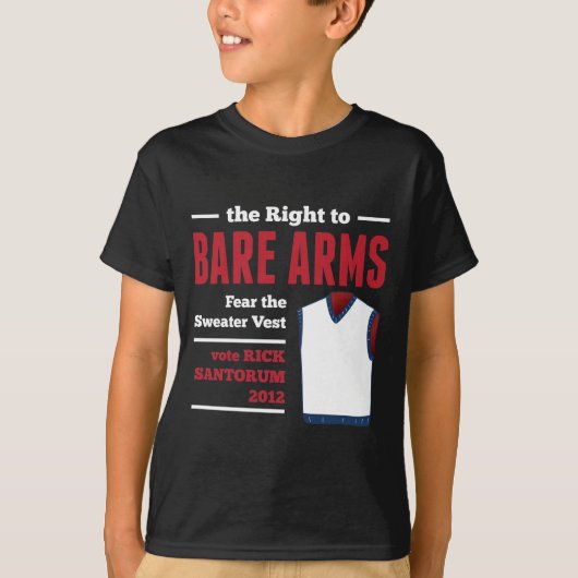 Bare Arms Rick Santorum Sweater Vest 2012 T-shirt (Voorkant)