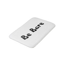Bare Black & White Bath Mat Bathroom Decor