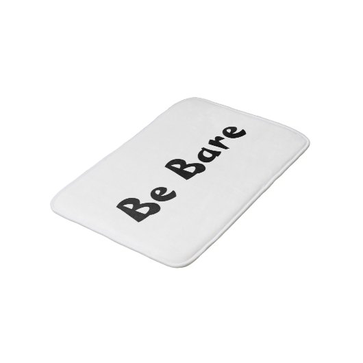 Bare Black & White Bath Mat Bathroom Decor (Gekanteld)