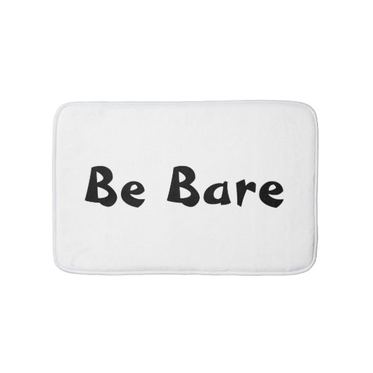 Bare Black & White Bath Mat Bathroom Decor (Voorkant)