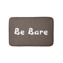 Bare Brown & White Bath Mat Bathroom Decor