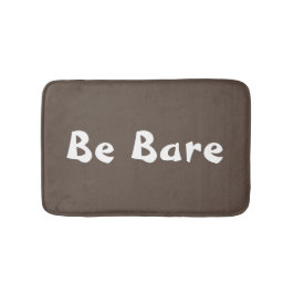 Bare Brown & White Bath Mat Bathroom Decor