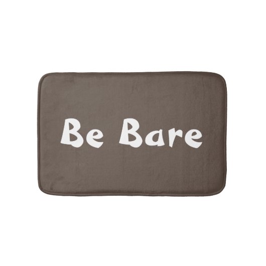 Bare Brown & White Bath Mat Bathroom Decor (Voorkant)