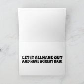 BARE BUTT BEACH MEISJE VERJAARDAG KAART VOOR HAAR (Binnen)