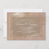 Bare Elegantie | Painterly Roos Gold Blush Bruilof Kaart (Voorkant)