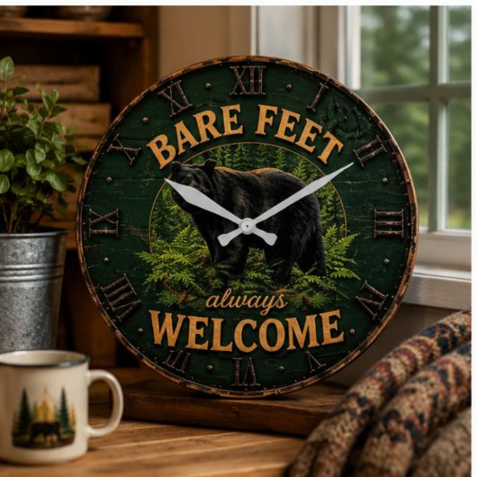 Bare Feet Always Welcome Rustic Bear Cabin Grote Klok