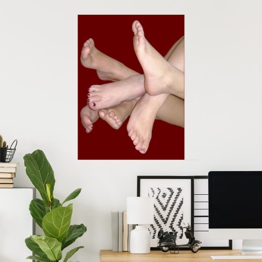 Bare Feet Art Poster (Thuiskantoor)