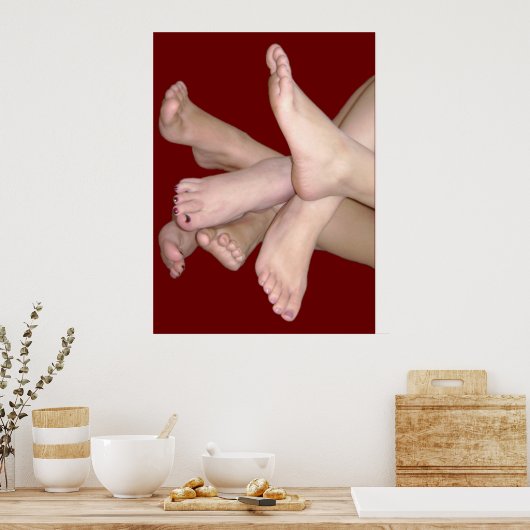 Bare Feet Art Poster (Keuken)