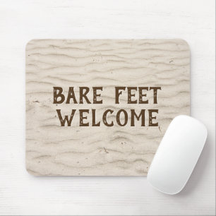 Bare Feet Welkom op Zand Muismat