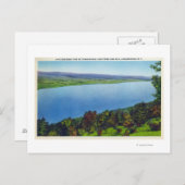 Bare Hill Uitzicht van het Canandaigua Lake Briefkaart (Voorkant / Achterkant)