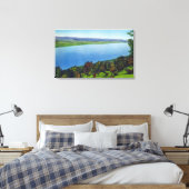Bare Hill Uitzicht van het Canandaigua Lake Canvas Afdruk (Insitu (Slaapkamer))