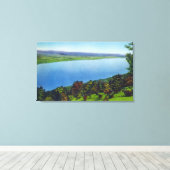 Bare Hill Uitzicht van het Canandaigua Lake Canvas Afdruk (Insitu (Houten vloer))