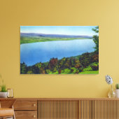 Bare Hill Uitzicht van het Canandaigua Lake Canvas Afdruk (Insitu (Woonkamer))