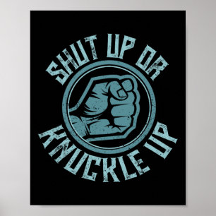 Bare-knuckle boksen - Kop omhoog of knokkel omhoog Poster