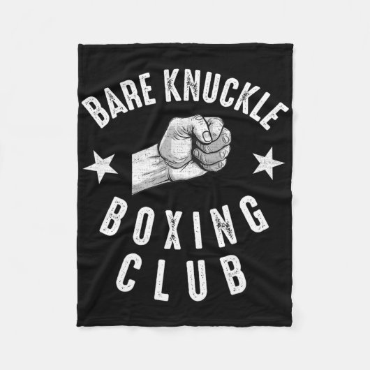 Bare Knuckle Boksen Mannen Fist Fighting Knuckle F Fleece Deken (Voorkant)