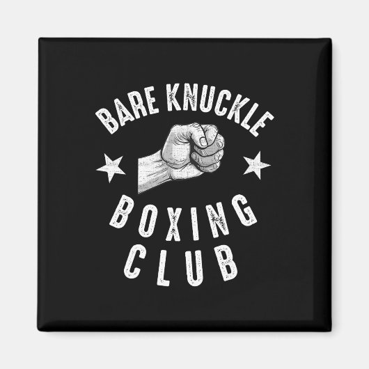 Bare Knuckle Boksen Mannen Fist Fighting Knuckle F Magneet (Voorkant)
