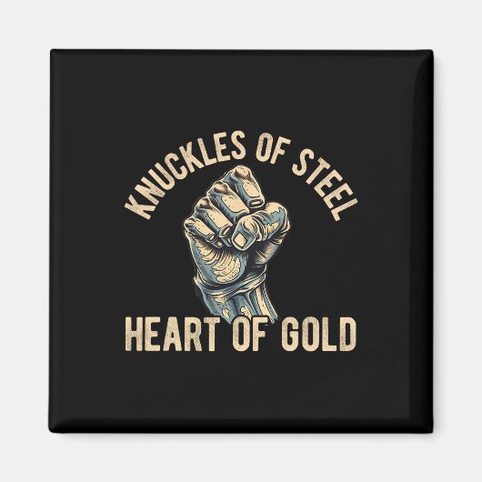 Bare Knuckle Boksen Mannen Fist Fighting Knuckle F Magneet (Voorkant)