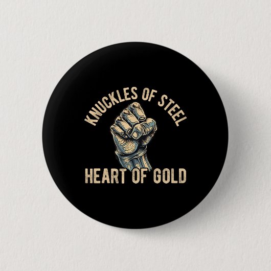 Bare Knuckle Boksen Mannen Fist Fighting Knuckle F Ronde Button 5,7 Cm (Voorkant)