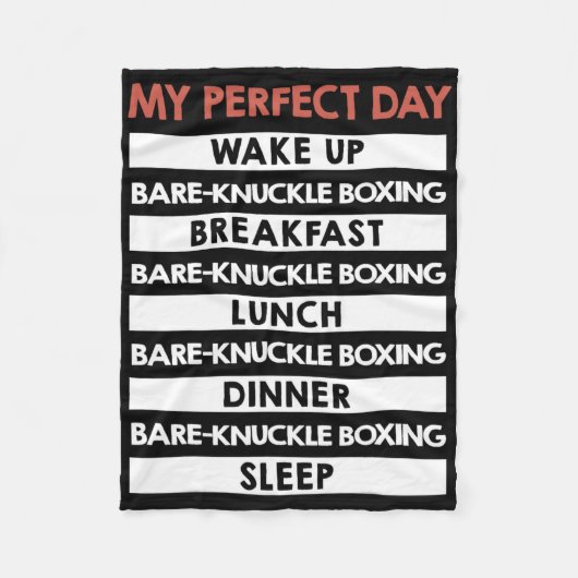 Bare-knuckle boksen mijn perfecte dag fleece deken (Voorkant)