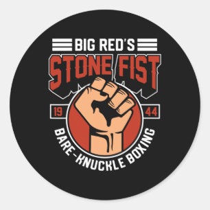 Bare-knuckle Boxing Club Fighter Training Gym Ston Ronde Sticker