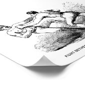 Bare Knuckle Boxing Illustratie Victoriaans Poster (Hoek)