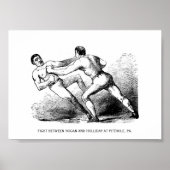 Bare Knuckle Boxing Illustratie Victoriaans Poster (Voorkant)