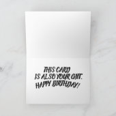 BARE MAAR G-STRING BEACH GIRL FUNNY BIRTHDAY KAART (Binnen)