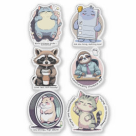 Bare Minimum Club Sticker Sheet | Grappig herkenba