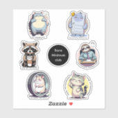 Bare Minimum Club Sticker Sheet | Relatable funny (Vel)