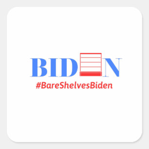 Bare Shelves Biden leeg Vierkante Sticker