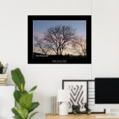 'Bare Tree at Dusk' Poster (Thuiskantoor)