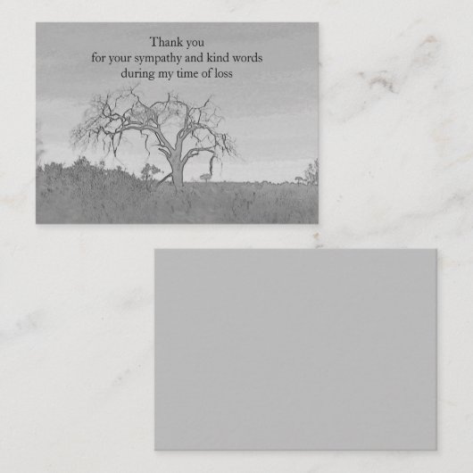 Bare Tree Dank u kaart Notitiekaartje (Voorkant / Achterkant)