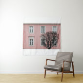 BARE TREE IN FRONT OF PINK BUILDING WANDKLEED (In situ)