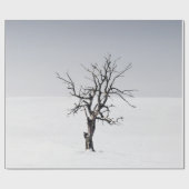 BARE TREE IN HET MIDDEN VAN DE SNEEUW CADEAUPAPIER (Vlak)