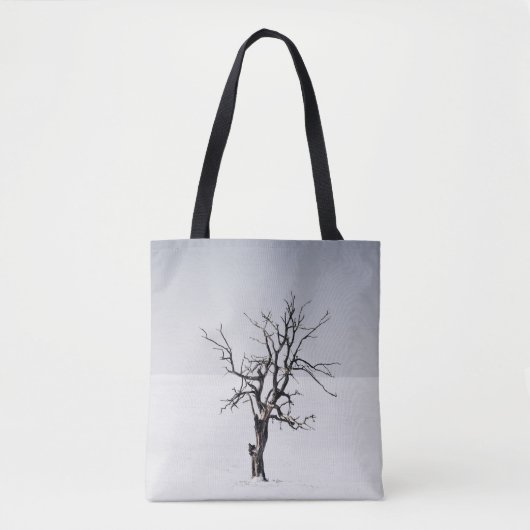 BARE TREE IN HET MIDDEN VAN DE SNEEUW TOTE BAG (Voorkant)