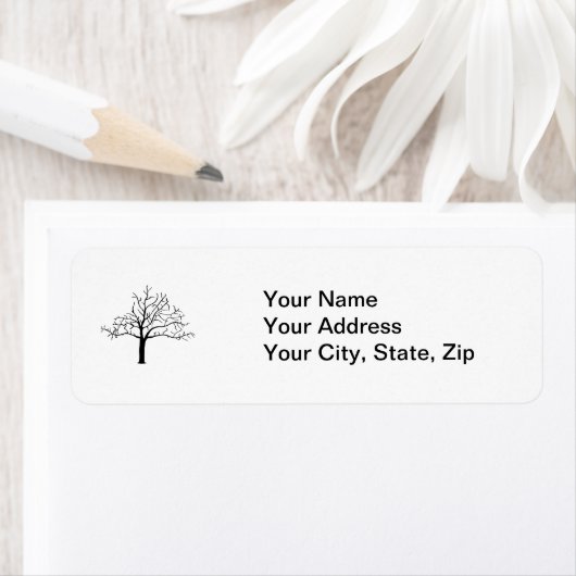 Bare Tree-ontwerp Etiket (Insitu)
