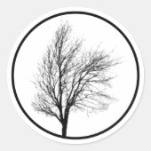 Bare Tree Silhouette Sticker (Voorkant)