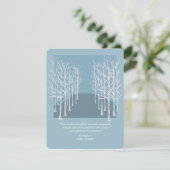 Bare Trees Begrafenisfoto Dank u Kaart Custom (Staand voorkant)