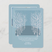 Bare Trees Begrafenisfoto Dank u Kaart Custom (Voorkant / Achterkant)