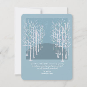 Bare Trees Begrafenisfoto Dank u Kaart Custom
