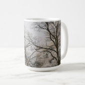 Bare Trees & Clouded Sky Natuur Design Koffiemok (Voorkant rechts)