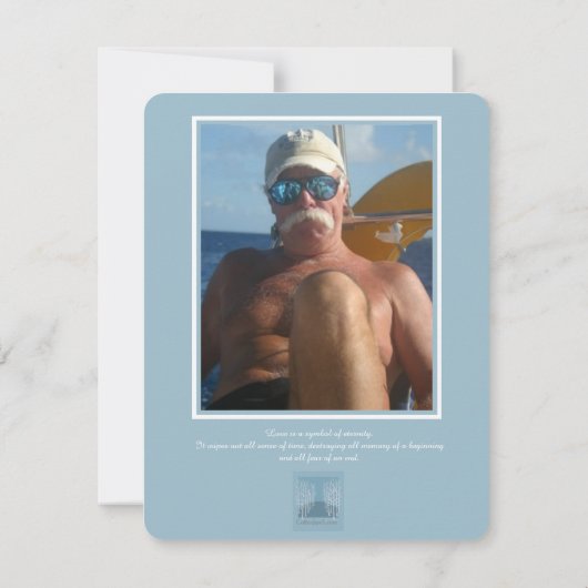 Bare Trees Funeral Foto Hartelijk dank Kaart Aange (Achterkant)