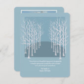 Bare Trees Funeral Foto Hartelijk dank Kaart Aange (Voorkant / Achterkant)