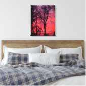Bare Trees Sunrise Wrapped Canvas Afdruk (Insitu (Slaapkamer))