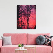 Bare Trees Sunrise Wrapped Canvas Afdruk (Insitu (Woonkamer))
