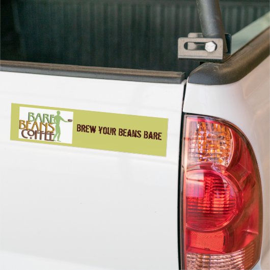 barebeansfinalgreenlogo1107A, Brew je Bare Bumpersticker (Op Truck)