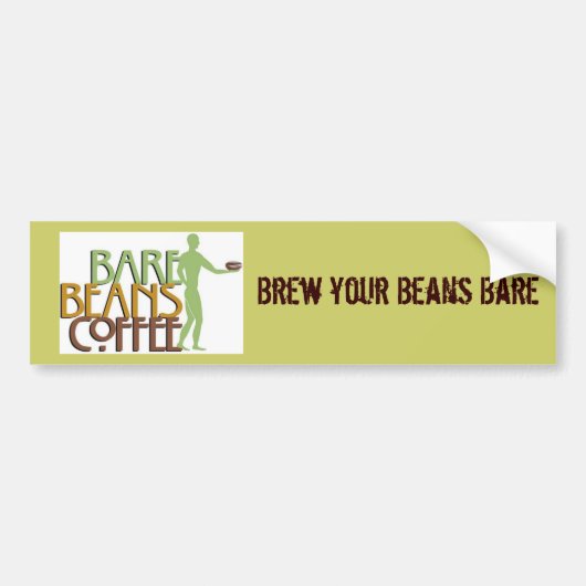 barebeansfinalgreenlogo1107A, Brew je Bare Bumpersticker (Voorkant)