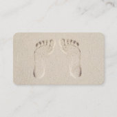 Barefeet Prints in Beach Sand Visitekaartje (Voorkant)